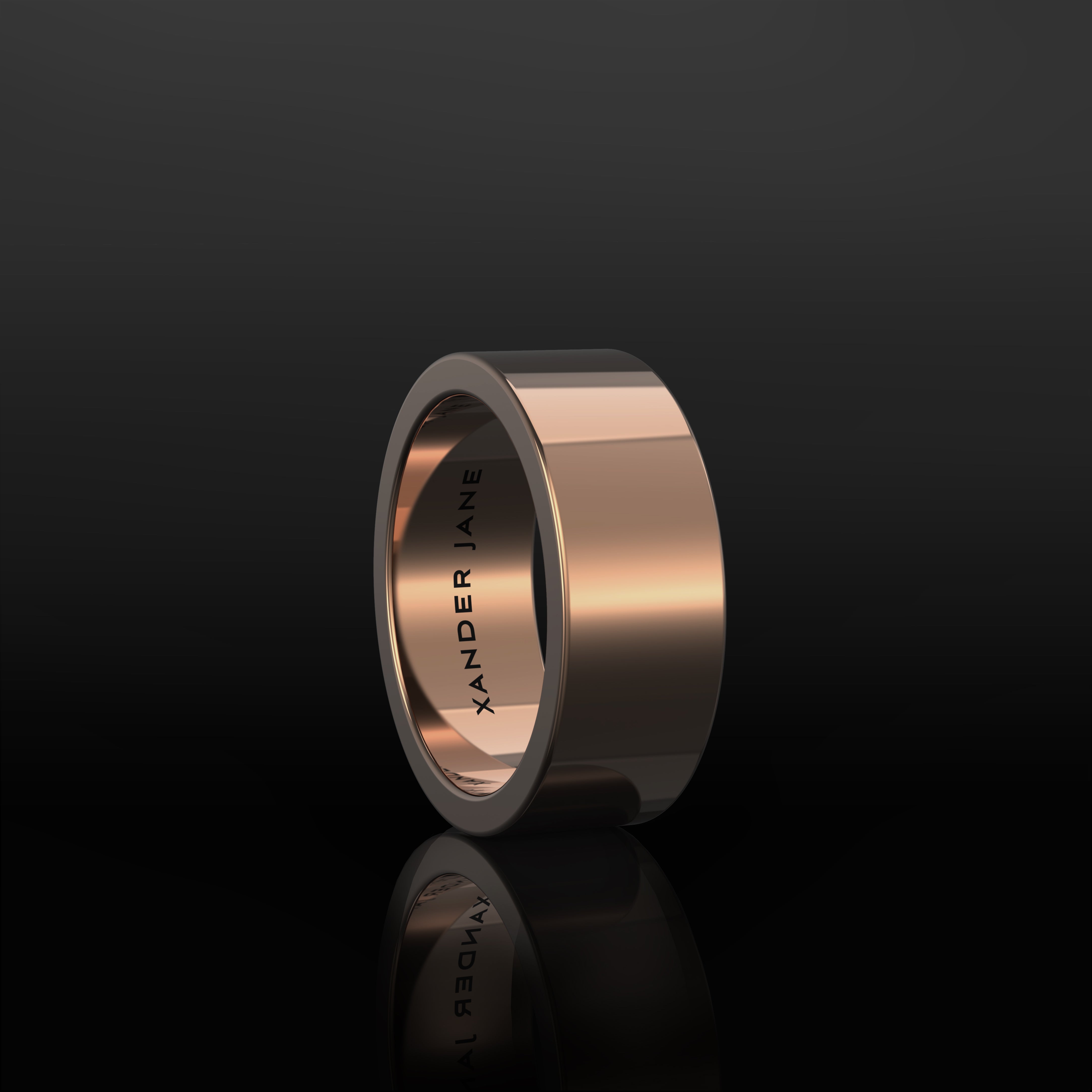 Xander Jane jewelry Plain Jane Flat 7mm Ring in 18K Rose Gold Wedding Band V