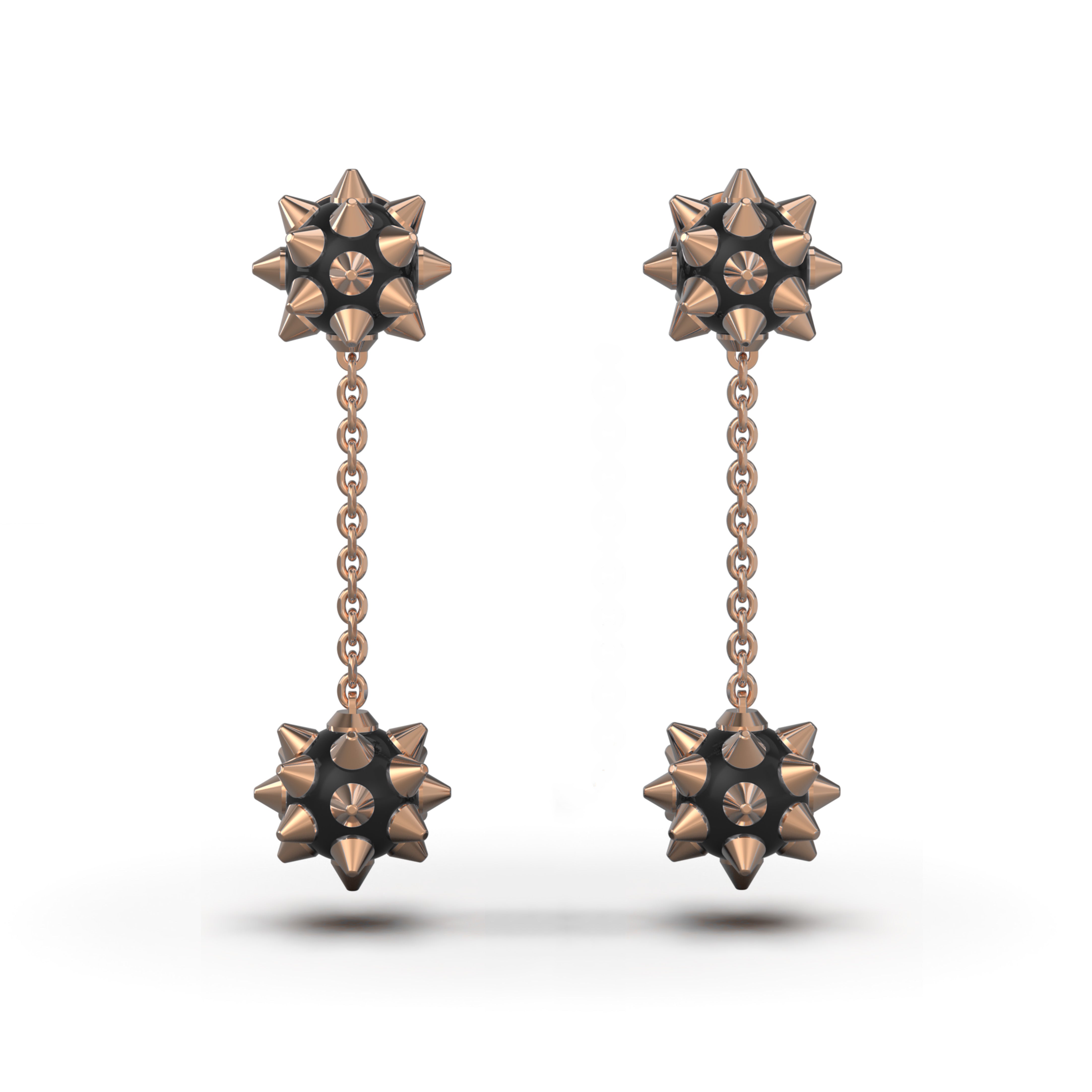 SPIKED Pearl Drop Earrings