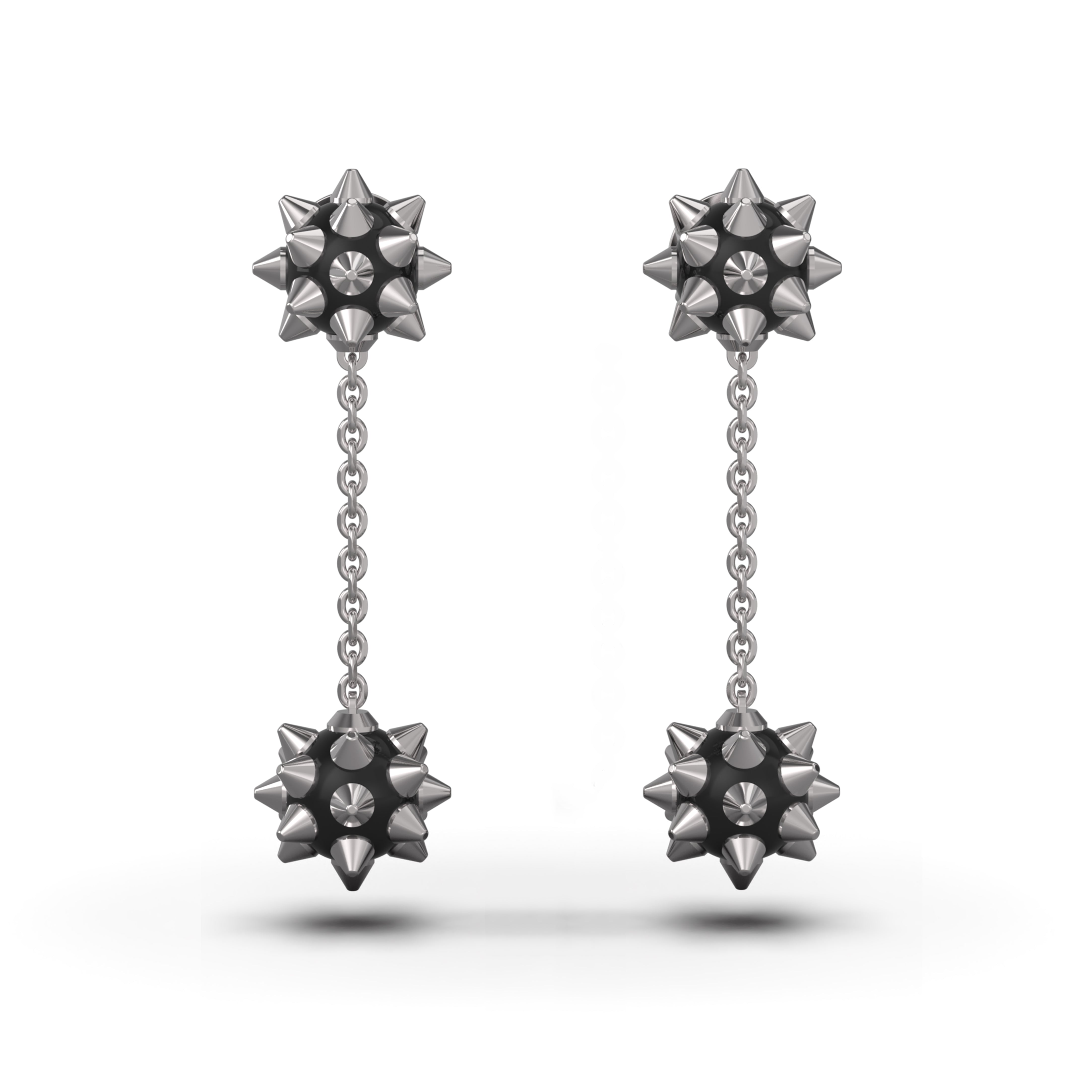 SPIKED Pearl Drop Earrings